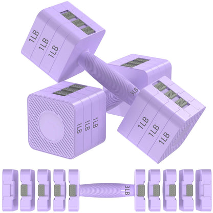 22LBS Adjustable Dumbbells Set, Hand Weights Sets with 5 Levels 3lb, 5lb, 7lb, 9lb, 11lb, Adjustable Weight Dumbbells for Women/Men Home Gym Full Body Workout