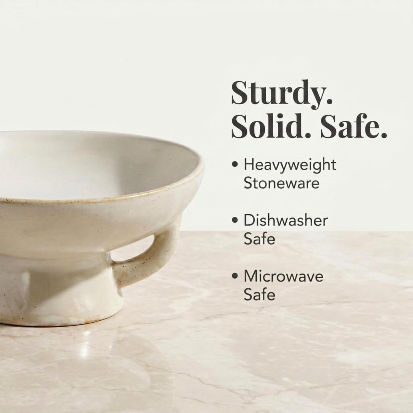 Creative Co-Op Stoneware Bowl w Reactive Glaze, White