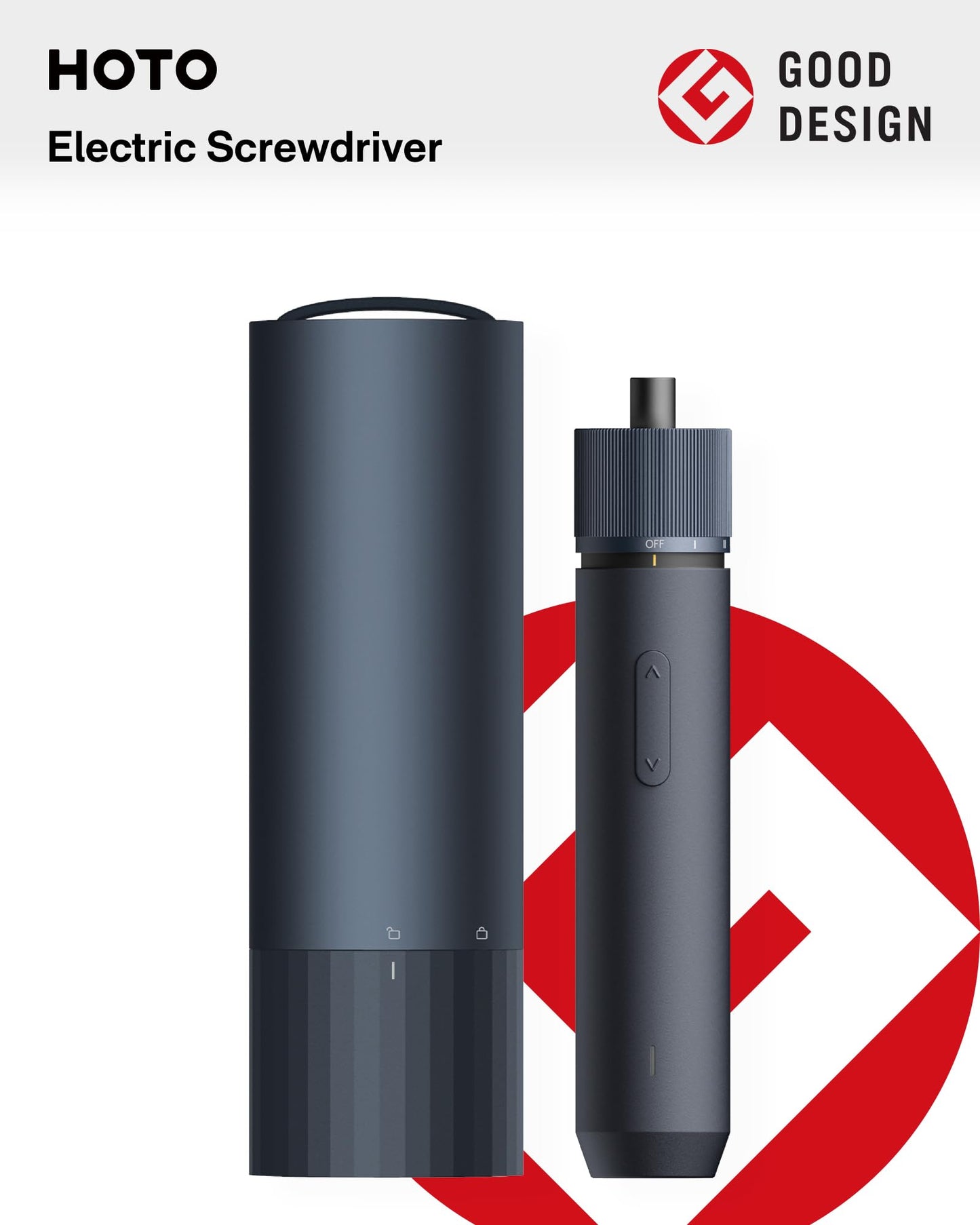 HOTO Electric Screwdriver Set, 3.6V Rechargeable Screwdriver Set with 12 S2-Steel Bits, Cordless Power Screwdriver with LED Light, All-in-One Design, 3 Torque, 4N·m 1500mAh, USB-C Charging