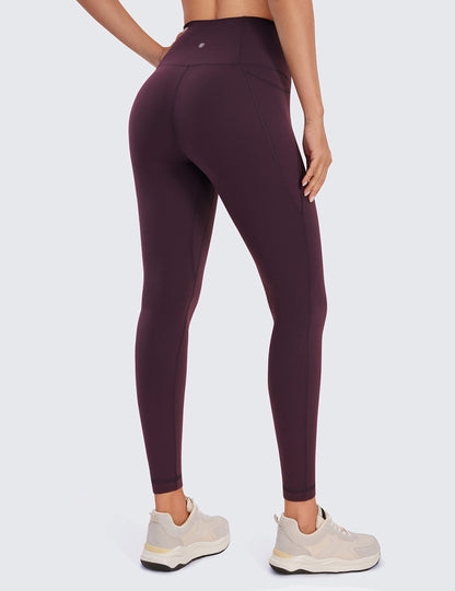 CRZ YOGA Womens Butterluxe Workout Leggings 28 Inches - High Waisted Gym Yoga Pants with Pockets Running Buttery Soft