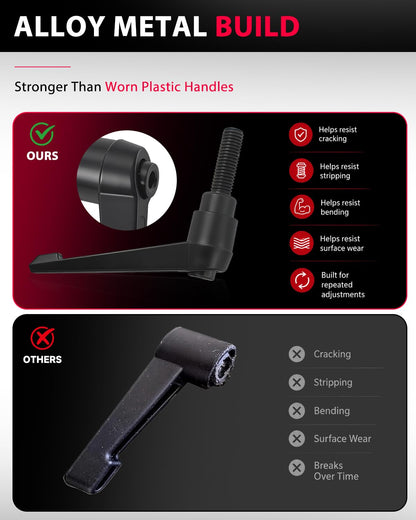 TCVG Alloy L-Handle Adjustment Lever Compatible with Peloton Bike Seat and Handlebar Height Adjustment, Exercise Bike Accessory