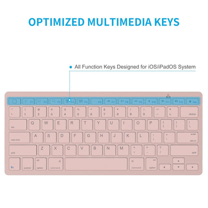 OMOTON Bluetooth Keyboard Compatible with iPad 10th Generation, iPad 10.2 (9th/8th/7th), iPad Pro 13/12.9/11 inch, iPad Air/Mini and More iOS Devices, White