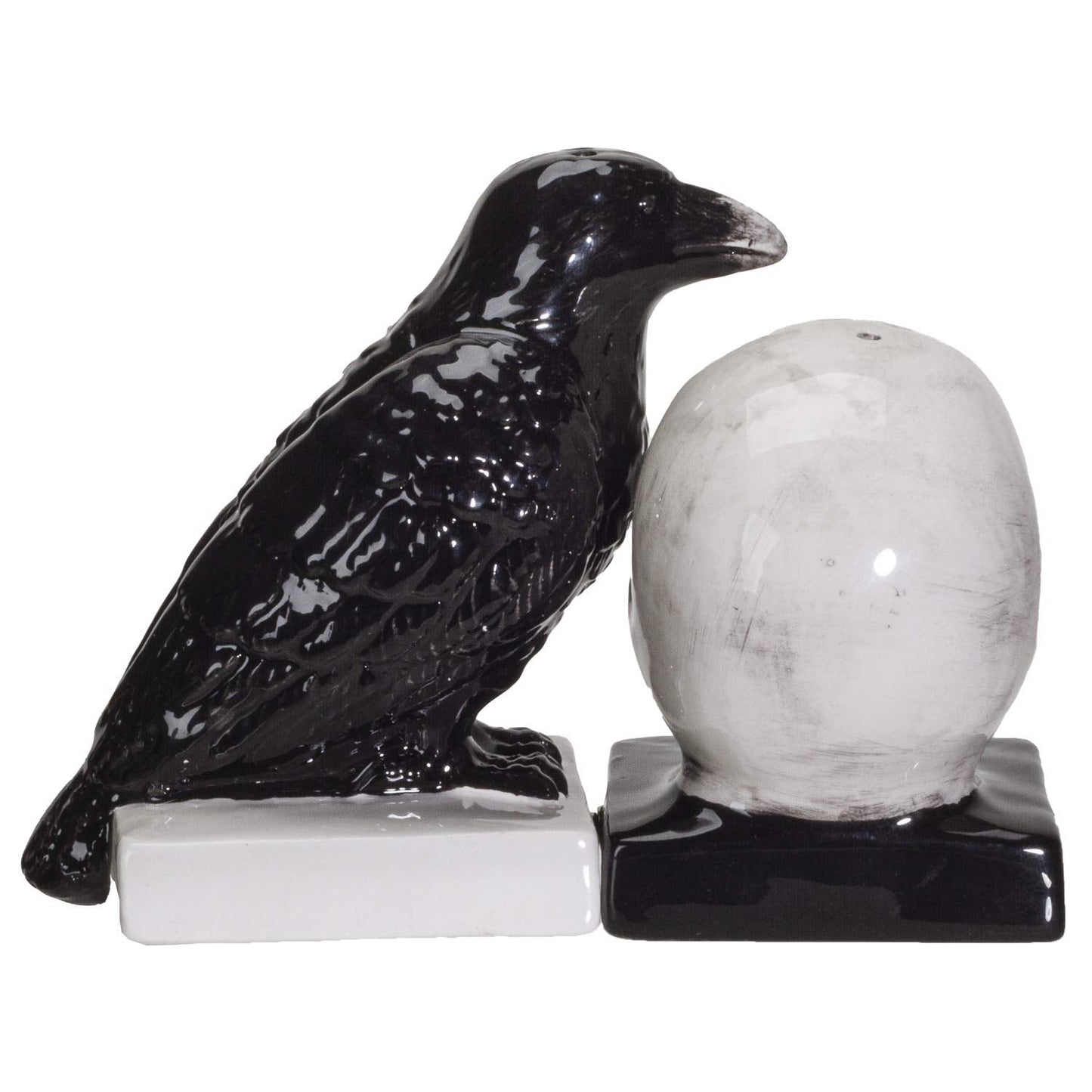 Pacific Giftware Quoth The Raven Halloween Ceramic Salt and Pepper Shakers Set