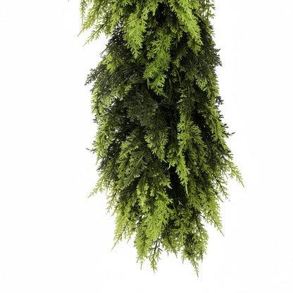 6 FT Christmas Cedar Garland, Real Touch Soft & Thickness Greenery Pine Garland for Mantle Table Fireplace Outdoor Indoor Christmas Decorcorations