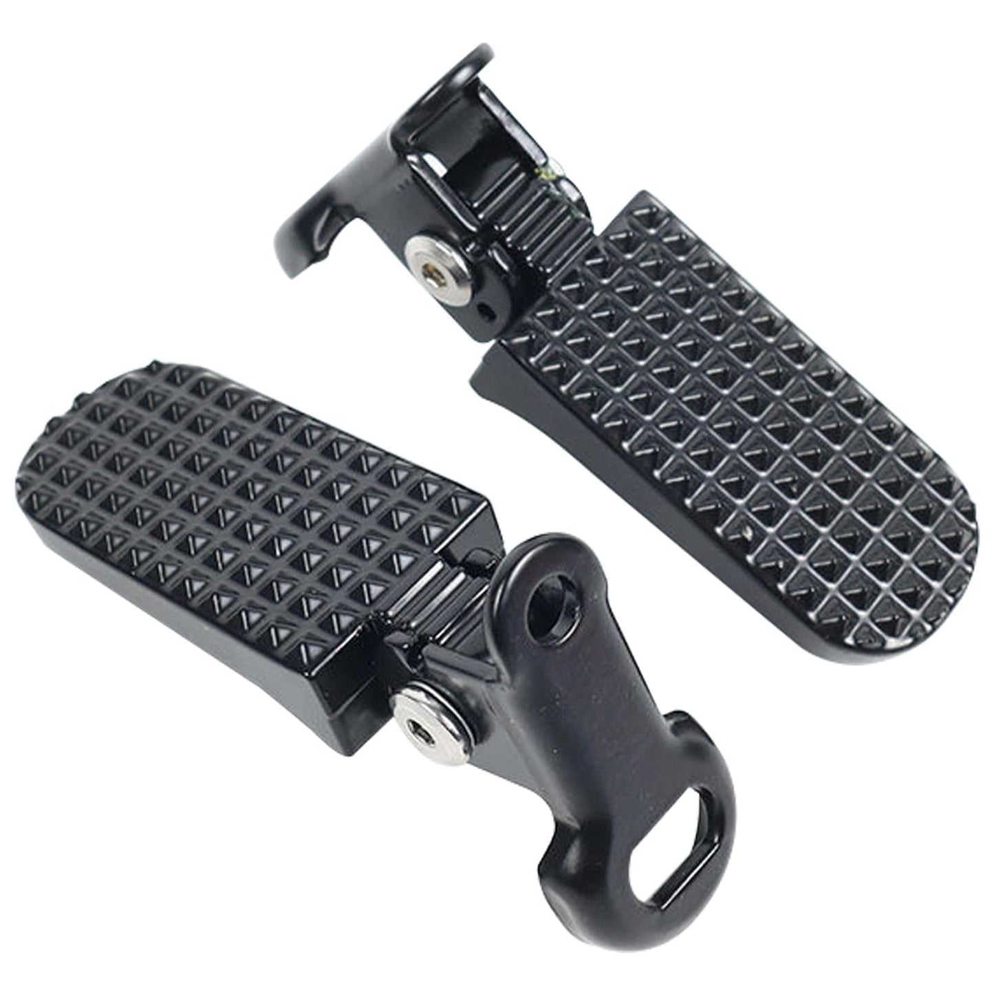 1 Pair Mini Bike Foot Pegs, Universal Foot Rest, Aluminium Alloy Non-Slip Bike Pegs, Folding Rear Pedals for Mountain Bike, Folding Bicycle (Black)