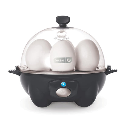 DASH Rapid Egg Cooker: 6 Egg Capacity Electric Egg Cooker for Hard Boiled Eggs, Poached Eggs, Scrambled Eggs, or Omelets with Auto Shut Off Feature - Aqua, 5.5 Inch (DEC005AQ)