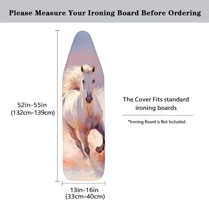 Horse Ironing Board Cover 15x54 Inch Ironing Board Tabletop Polyester Fabric