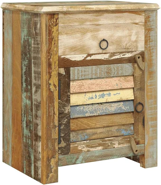 Vintage Reclaimed Wood End Table