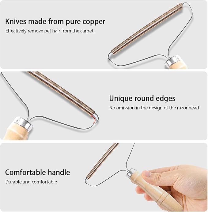 9 Pcs Pet Hair Remover, Portable Dog Cat Hair Remover, Lint Remover, Reusable