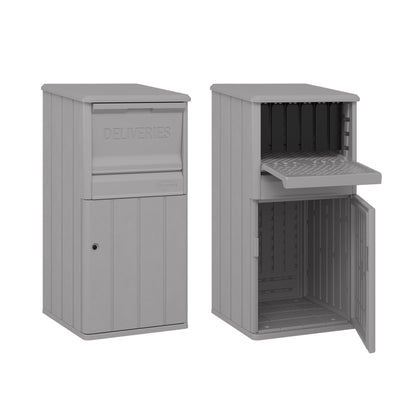 Suncast 33.5-Gallon Capacity Package Delivery Box, Parcel Drop Box with Lock, Weather Resistant Outdoor Storage Solution for Secure Package Deliveries, Made in USA
