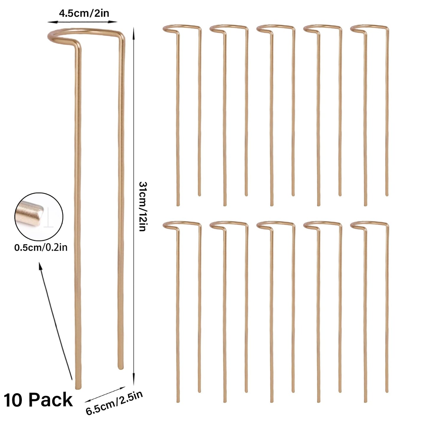GOOOXIM 12-Inch Monstera Support - 10 Pack Medium Plant Support for Indoor and Outdoor Plants, Durable Stem Holder Trellis for Monstera and Spring Plant Stakes, Ideal for Home, Balcony, and Terrace