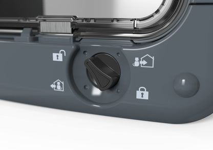 Closer Pets Microchip Activated Cat Door for Entry Control of up to 30 Cats - ISO and AVID Compatible - (Grey)