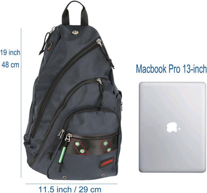 Sling Backpack, Sling Bag for Laptop, Crossbody Bag for Men, Larswon Shoulder Bag for Women, Laptop Backpack, Backpack