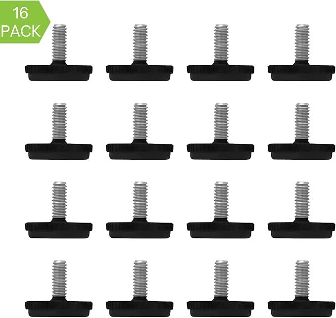Project Patio 1/4-20 Adjustable Furniture Leg Leveling Feet Stainless Steel