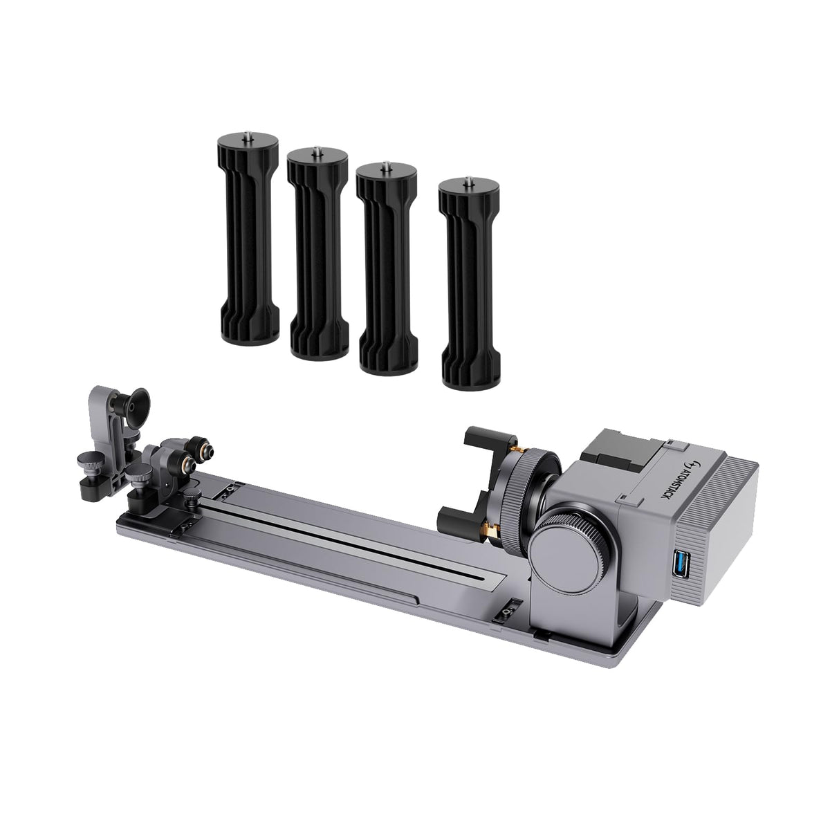 ATOMSTACK R8 Rotary Chuck Engraver Multi-Function Jaw Chuck Rotation Compatible with Engraver Y-axis Rotary Roller for Irregular Items Spherical & Cylindrical Objects