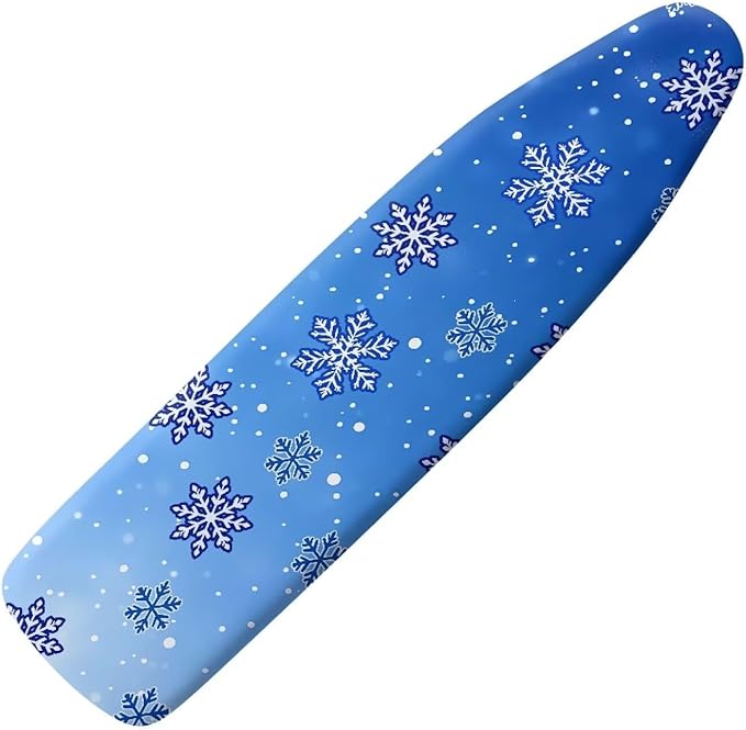 Ironing Board Cover wtih Blue Snowflake Print, Soft Stain Resistant Ironing