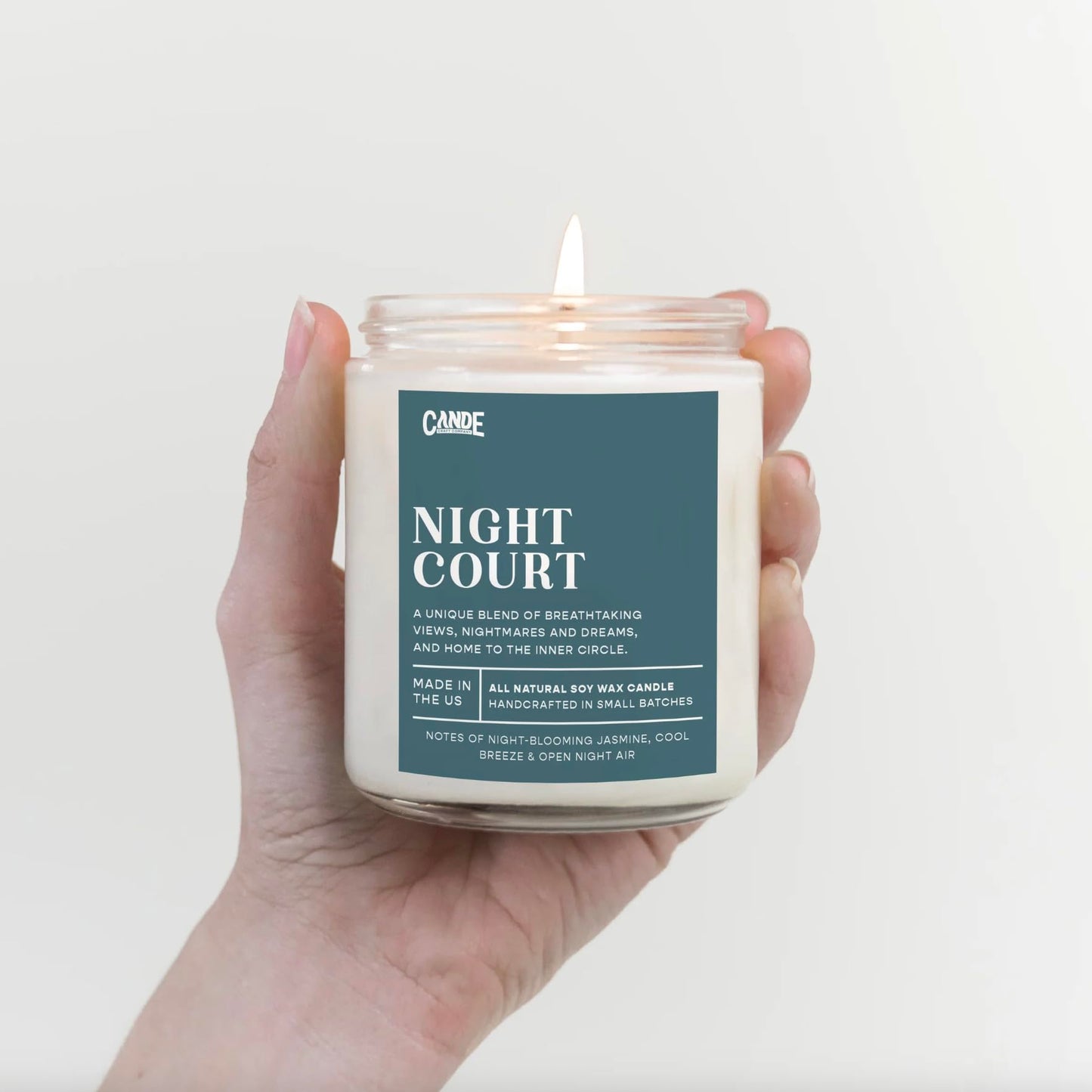 CE Craft Night Court Candle – Jasmine & Cool Breeze – Soy Wax, Hand-Poured, Bookish Fantasy Home Fragrance Gift - Sarah J. Maas, ACOTAR