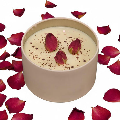 WICKLESS Candle for Lamp Warmer Rose Garden Natural Soy Wax 8 oz Safe for Kids and Animals - Handmade in Canada