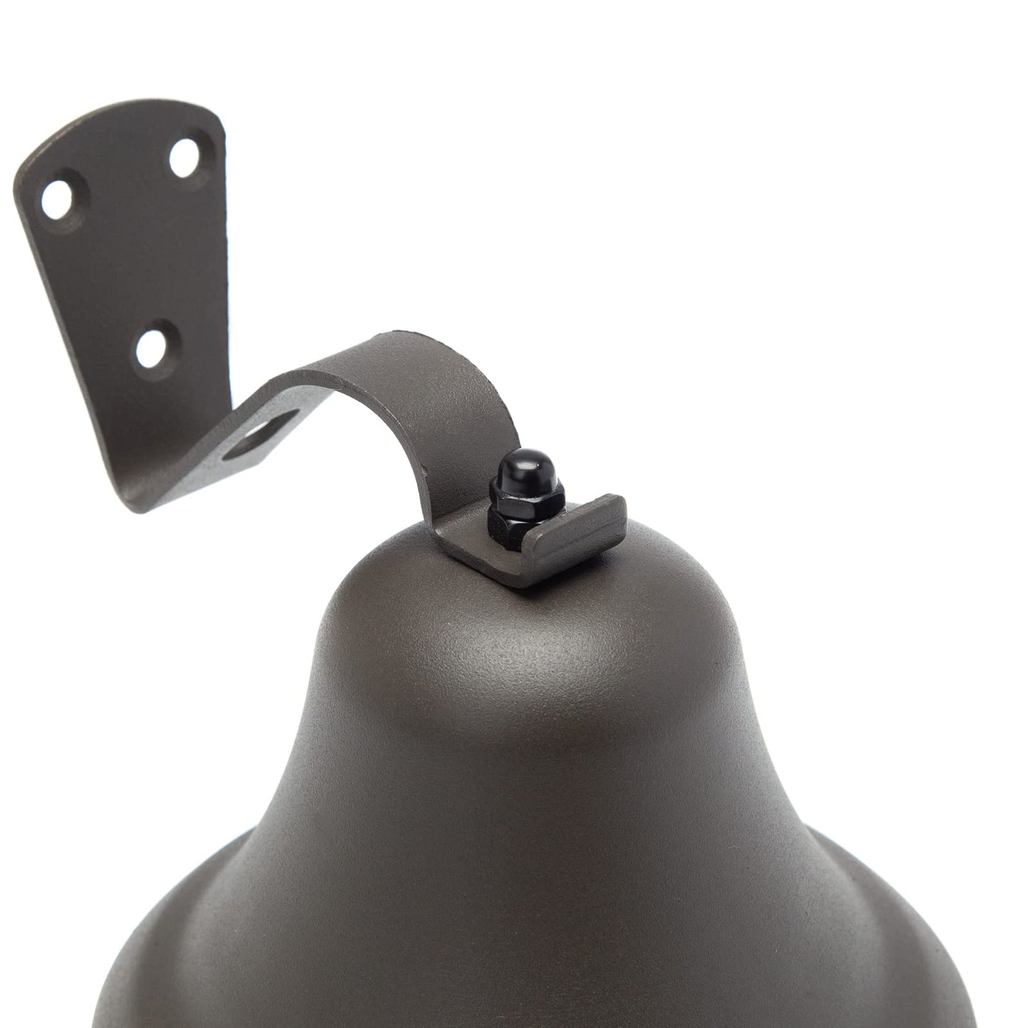 Black Hanging Dinner Bell with Outdoor Mount, Indoor Use, Nautical/Door/Church Design, Rope Included