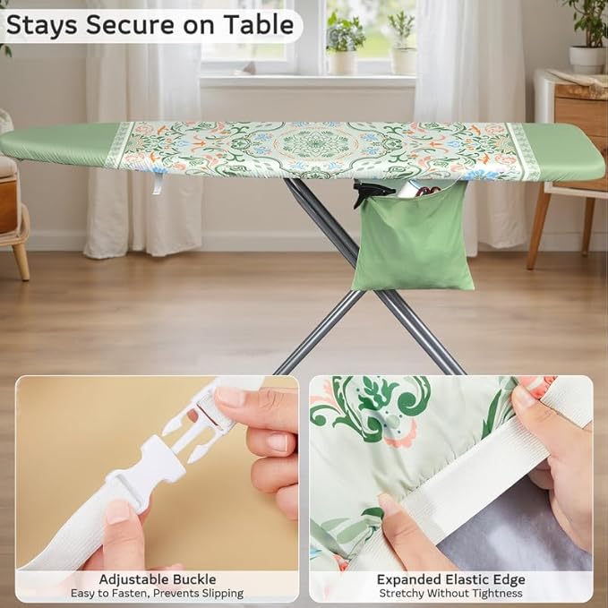 FIOBEE Ironing Board Cover and Pad Extra Thick Iron Board Pad