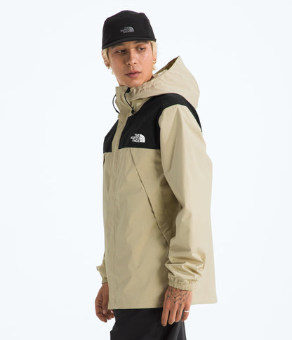 The North Face Men's Antora Jacket (Standard & Big Size) - Waterproof & Windproof Rain Coat, Secure Zip Hand Pockets, Desert Stone/TNF Black, X-Large