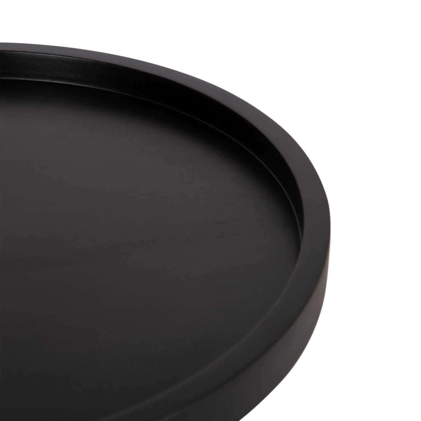 Kate and Laurel Halsey Round Lazy Susan Tray Organizer; 18 Inch Diameter; Black; Transitional Round Countertop Organizer with Turning Lazy Susan for Kitchen Storage