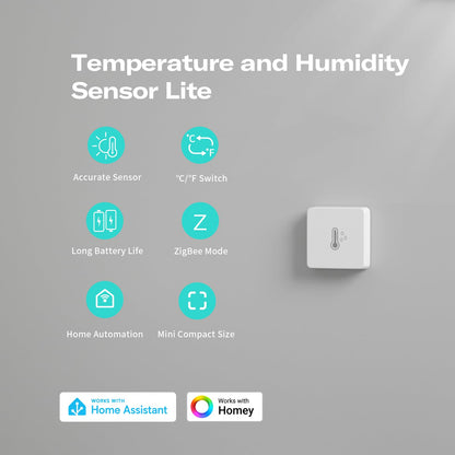 THIRDREALITY Zigbee Temperature and Humidity Sensor Lite 3Pack,Smart Thermometer and Hygrometer, Compatible with Echo Devices with Zigbee Hub Built-in,Home Assistant, SmartThings, Homey,Hubitat