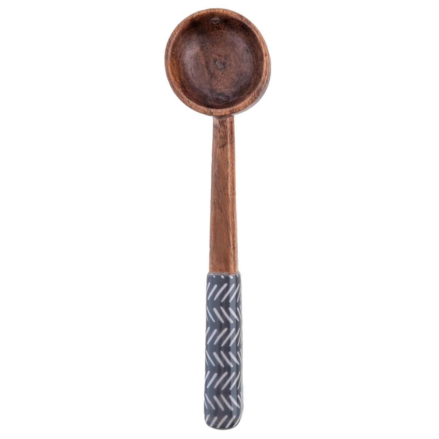 Karma Enamel Tasting Spoons Set - Enamel Tasting Spoons for Cooking - Wood Enamel Kitchen Utensils - Wood Enamel - Set of 4
