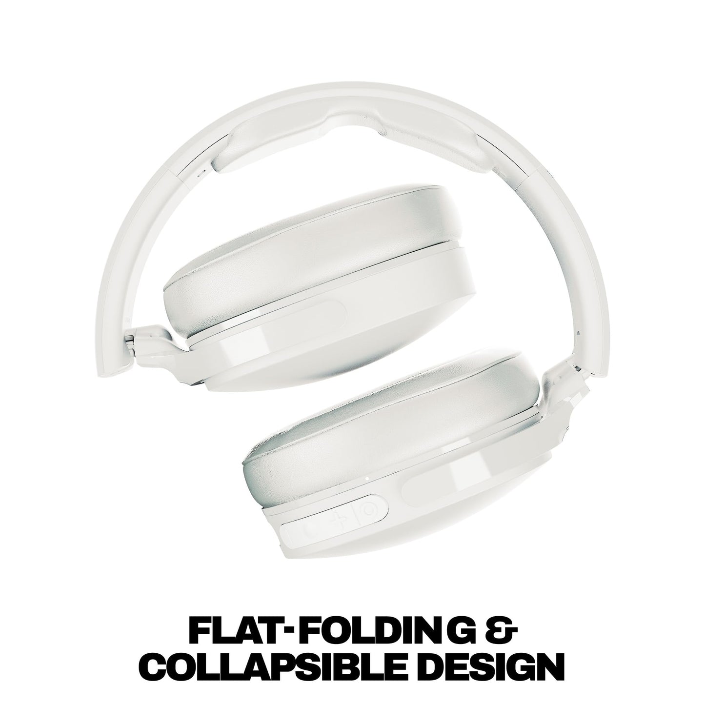 Skullcandy Hesh Evo Wireless Over-Ear Bluetooth Headphones with Extra USB-C Charging Cable, Noise Isolating, 36 Hours Battery, Foldable Lightweight Design, Microphone for iPhone Android - Bone