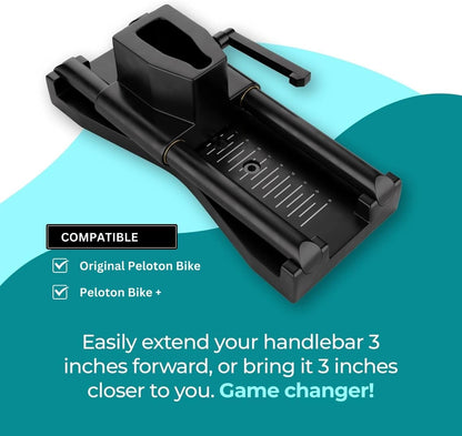 SELINA® Handlebar Adjuster Compatible with The Peloton Bike and Bike + | Ride with Better Posture - No More Back, Neck and Shoulder Pain | Handlebar Extender Compatible with all Peloton Bike Models