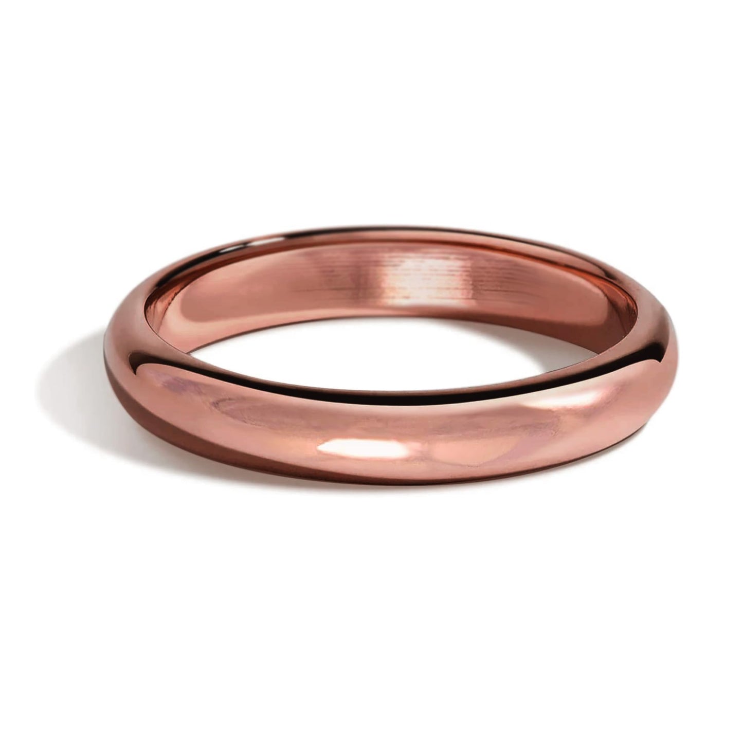 IVY & BAUBLE Pure Uncoated 3mm Copper Ring for Men & Women – Raw Authentic Solid Copper Band – Crafted in USA – Lab-Tested & Wellness Jewelry, Sizes 6
