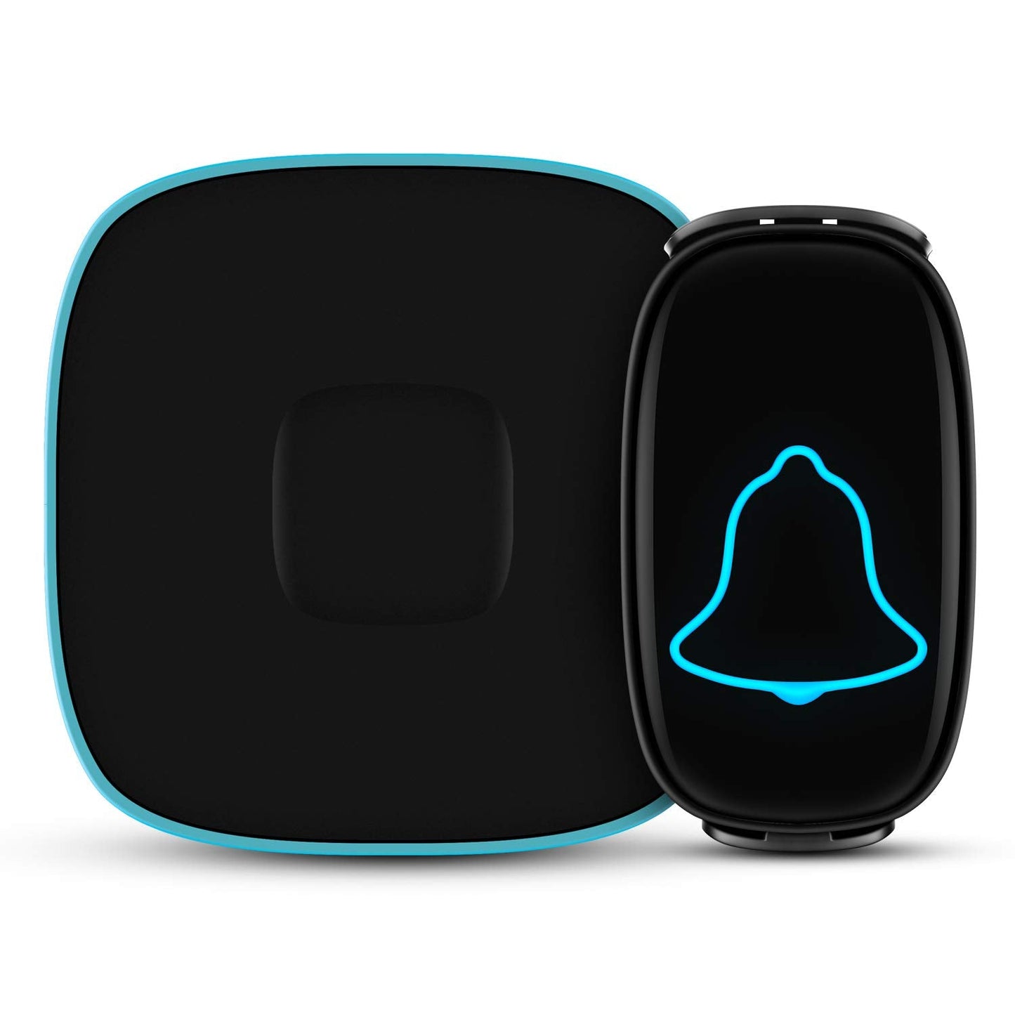 BO YING Wireless Doorbell, Bo Ying Waterproof Door Bell with 38 Melodies and Led Flash, Easy Install, 1000-Foot Range,1 Push Button & 1 Receiver, White