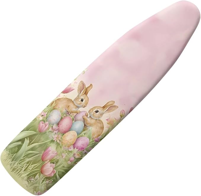 Tulip and Easter Bunny Ironing Board Covers Standard Size, Table Top Ironing