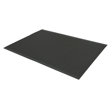 Rubber-Cal 03-161-BK-W-308"Safe-Grip" Slip-Resistant Traction Mats, 34" x 8' x 1/4", Black Rubber Runner