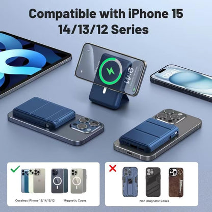 Azmuth for Magsafe Battery Pack, 10000mAh Magnetic Power Bank 22.5W PD Fast Charging with LED Display Wireless Portable Charger for Magsafe with Stand for iPhone 17/16/15/14/13/12/Pro/Pro Max