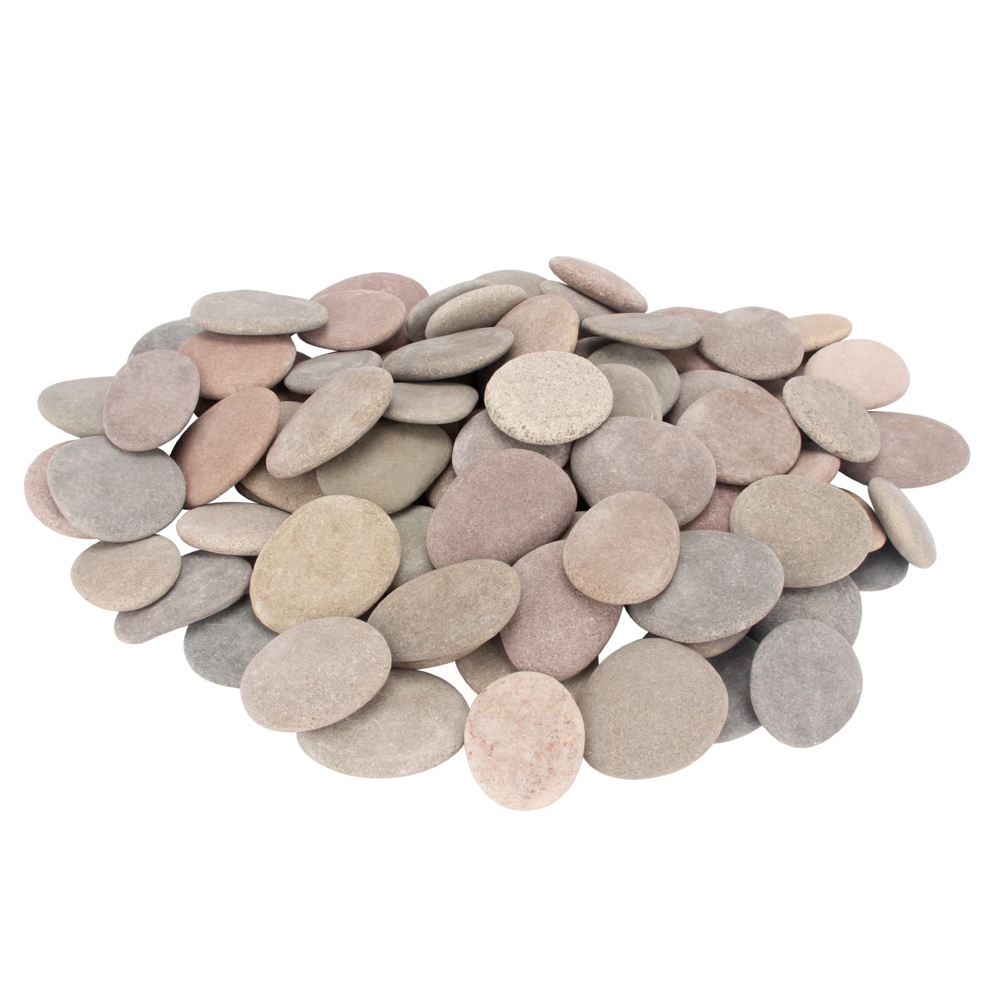 About 100 Pcs Painting Rocks, 2.2"-3.5", Flat, Smooth - River, Craft, DIY Stones, 18 Pounds