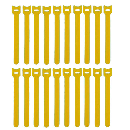 Kable Kontrol Reusable Cable Ties 20 Pack 7 Inch, Yellow, Cable Management Ties, Cord Wraps for Electrical Cords, Wire Management for Organizing Home, Office and Data Centers