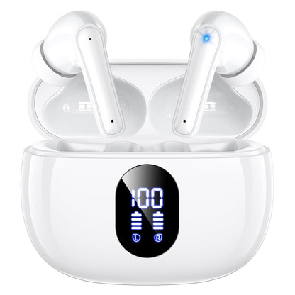 Wireless Earbuds,Bluetooth Earphones ENC Noise Cancelling Mic,Big Bass Stereo Sound,48 Hours Playtime,Lightweight in-Ear Earphone,IPX7,Hands-Free Calls with AI for iPhone,Android,Pad,Sports,Workout