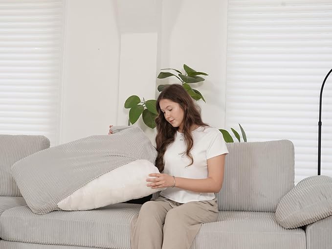 EASE MOOSE Oversized Sectional Modular Sofa, L Shape Sectional Couch Wide Deep