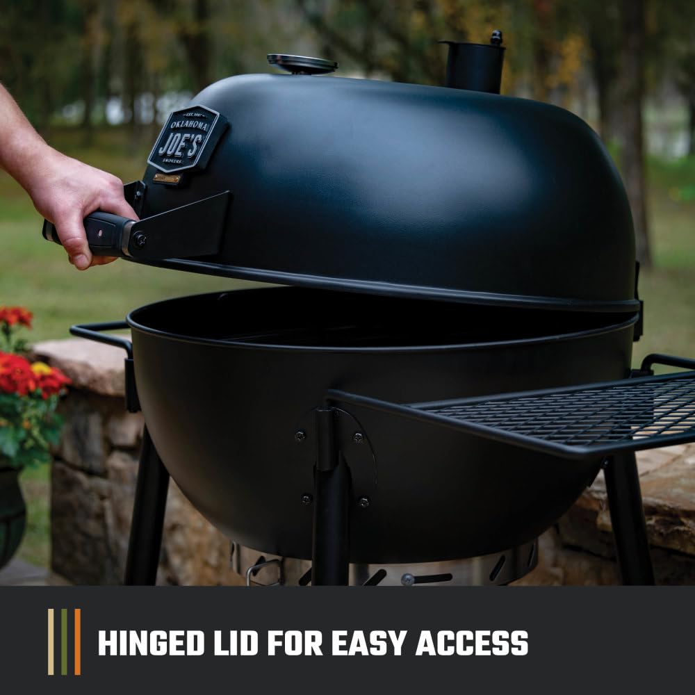 Oklahoma Joe's Blackjack 21.5 in. Heavy-Duty Kettle Charcoal Grill with 382 sq. in. Cooking Area, Black