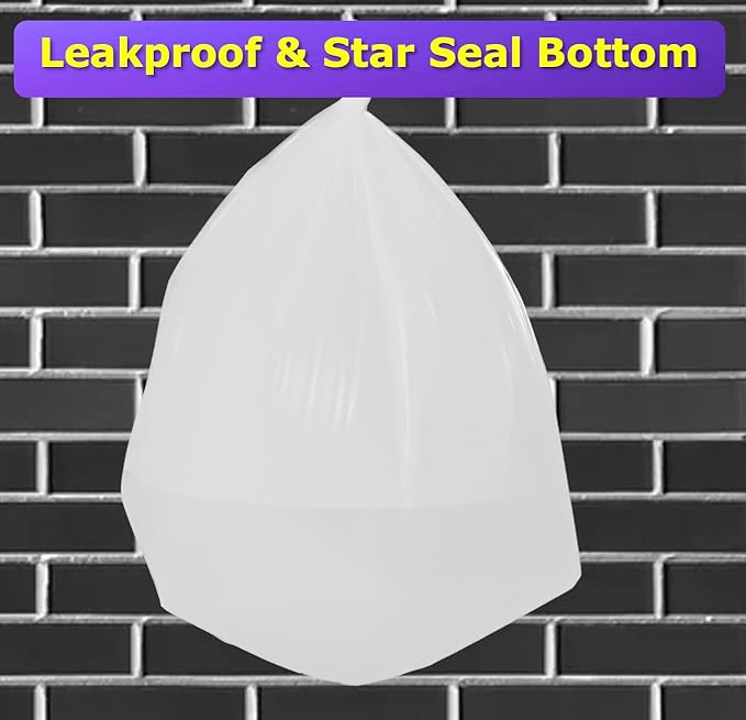 4 gallon Small Trash Bags Lavender Scented CCLINERS White Bathroom Garbage Bags