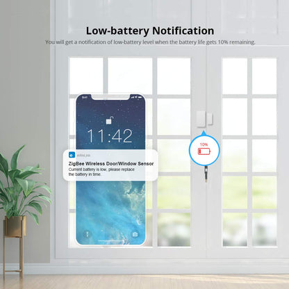 SONOFF SNZB-04 ZigBee Wireless Door and Window Sensor 2-Pack, Burglar Alarm for Home Security, Compatible with Alexa Google Home, SONOFF Zigbee Bridge Required