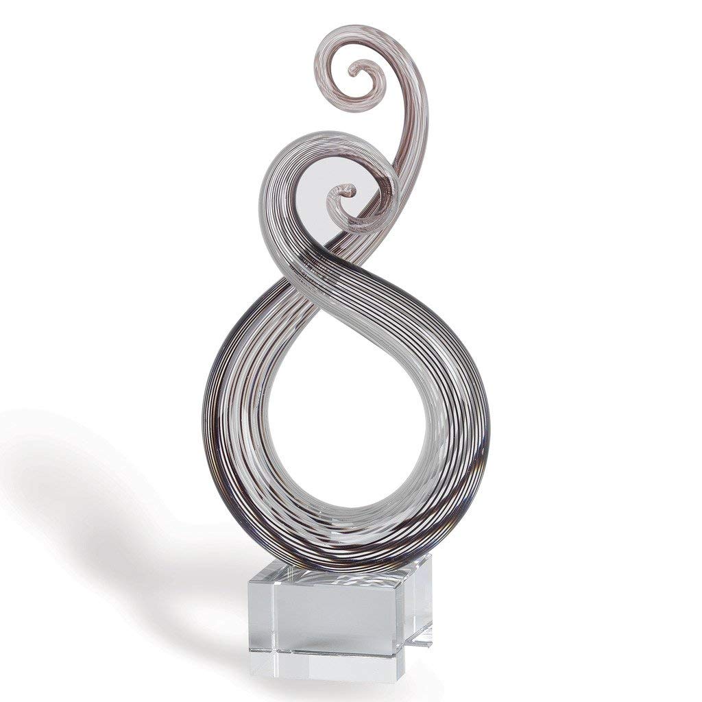 Badash Entangle Murano-Style Art Glass Sculpture Centerpiece, 10 Inch