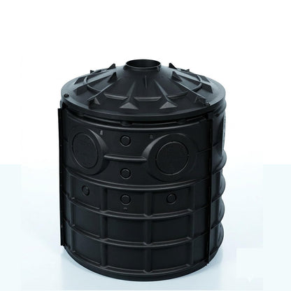 EJWOX 50 Gallon Stormwater Dry Well, Heavy Duty Catch Basin with Reinforced Fiberglass HDPE, Ribbed Structure, No-Tool Assembly, Underground Drainage System for Yard & Driveway