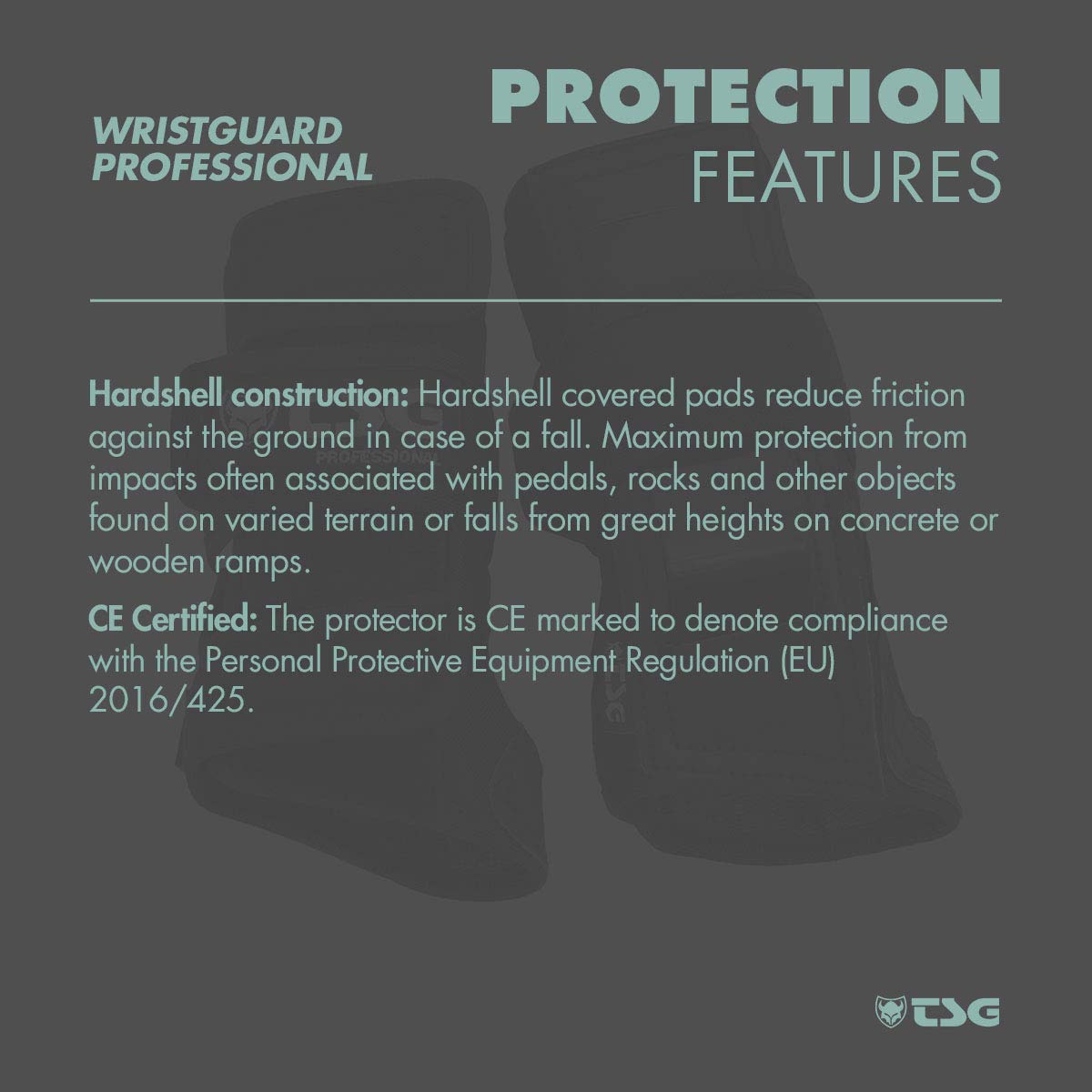 TSG Professional Wristguard, Ergonomic Splint, Palm, Wrist Support, Hardshell, Snowboarding, Skiing, Downhill, Skateboarding, Swiss Design