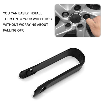 QKYS 20PCS Lug Nut Covers, Rust-Proof Black Hex LugNut Covers with Removal Tool, Wheel Nuts Caps for Wheel Bolts Protection and Decoration, Wheel Bolts Accessories for Cars SUVs (17mm)