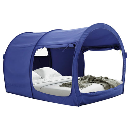 LEEDOR Bed Tent Dream Tents Bed Canopy Shelter Cabin Indoor Privacy Warm Breathable Pop Up Twin Size for Kids and Adult Patent Pending Navy(Mattress Not Included)