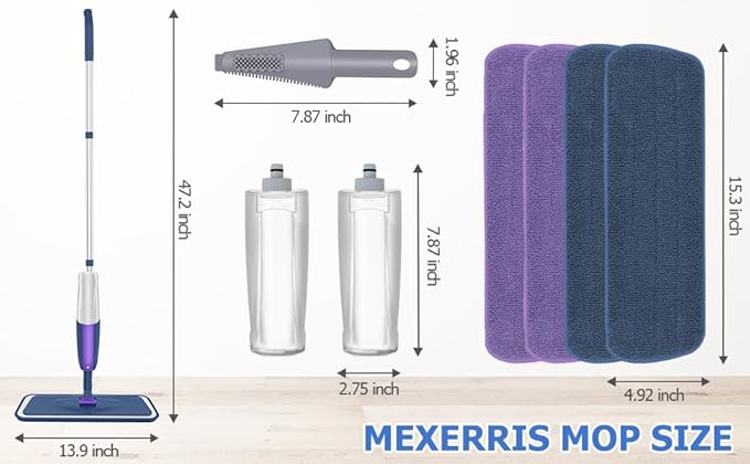Spray Mops for Hardwood Floors Cleaning: MEXERRIS Wet Mop