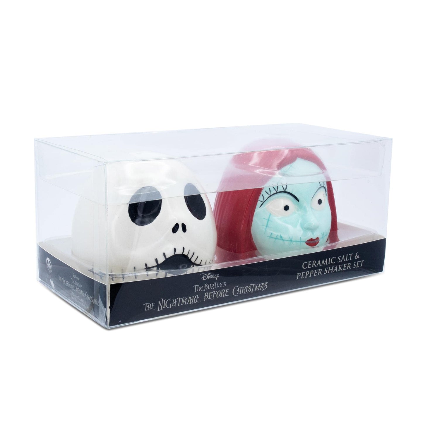 Disney The Nightmare Before Christmas Jack and Sally Ceramic Salt and Pepper Shakers, Set of 2 | Spice Dispenser Storage Canisters