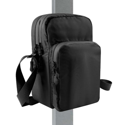 JACZZO Magnetic Gym Bag,Crossbody Bag For Women And Men, Small Gym Bag,Gym Accessories,Gym Gifts, Two-Layer Space (Black)